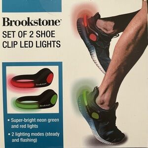 Brookstone LED Shoe Clip Lights - Black with Red and Green